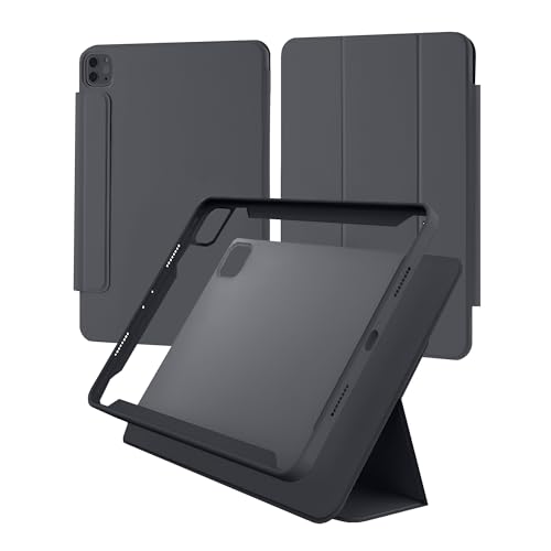 Mokibo FreeAngle Flex Hartschalen-Schutzhülle für iPad Mini 6. Generation, robuste Schutzhülle mit Ständer, rutschfestes Design für Zuhause und Büro, Schwarz von MOKIBO