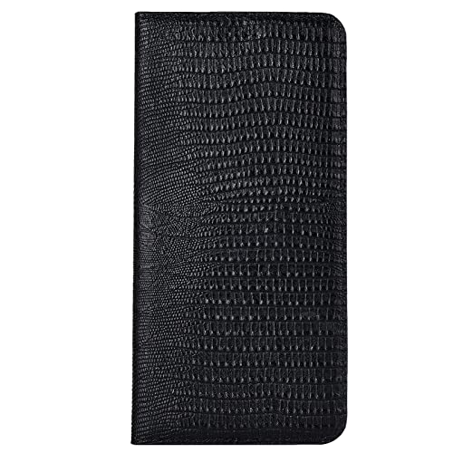 MOLANLAN Schutzhülle aus echtem Leder für Samsung Galaxy S22/S22 Plus/S22 Ultra, Brieftaschen-Schutzhülle, magnetischer Klappdeckel, Kartenfächer, Ständer, Eidechsenstruktur (fors22, Blau 1) von MOLANLAN