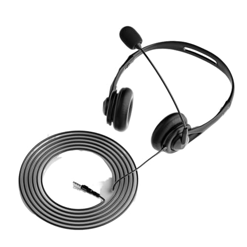 MOLERRI Headset 3,5-Mm-Headset, Prüfung, Kabelgebundenes Headset, Business-Operator, Spezieller Computer-Hör-Multifunktions-Kopfhörer, A von MOLERRI