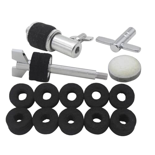 MOLERRI Schlagzeug 5-Teiliges Set Hi-Hat Clutch + Hammerköpfe Pad + Beckenschraube + Tasteninstrument Zubehör + Beckenpad von MOLERRI