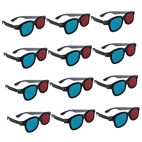 MOLUCKFU 20 Stück Tragbare 3D Brille Mit Rot Blau Linse Schwarzer Rahmen Kinobrille Für Filme Und Spiele von MOLUCKFU