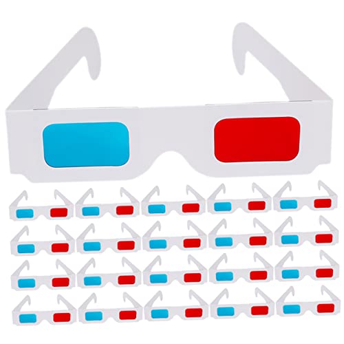 MOLUCKFU 40st 3D-Brille Aus Papier 3D-rot-blau-Brille Rot-Blaue Pappbrille Brillengestell Für 3D-Filme Brillengestell Aus Pappe Rot Cyan 3D Brille 3D-Brille Anaglyphenpapier 3D-sichtbrille von MOLUCKFU