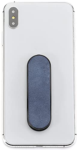 MOMOSTiCK - Das Original! Smartphone Fingerhalter - Handy Fingerhalterung Handy Halter Ständer Griff - Handy Halterung Handy Ring (Suede Series - Blue) von MOMO STICK