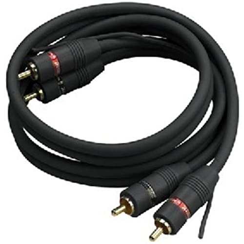 Hochwertiges Cinch-Audio-Kabel mit farbcodierten Cinch-Steckern geschirmt schwarz 5m mit Schaltlitze von MONACOR