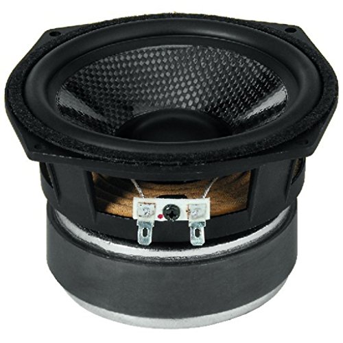 MONACOR Hochwertigen Hi-Fi Bass-Mitteltöner-Lautsprecher mit Kohlefaser-Membran (80 WMAX, 50 WRMS, 8 Ohm) von MONACOR