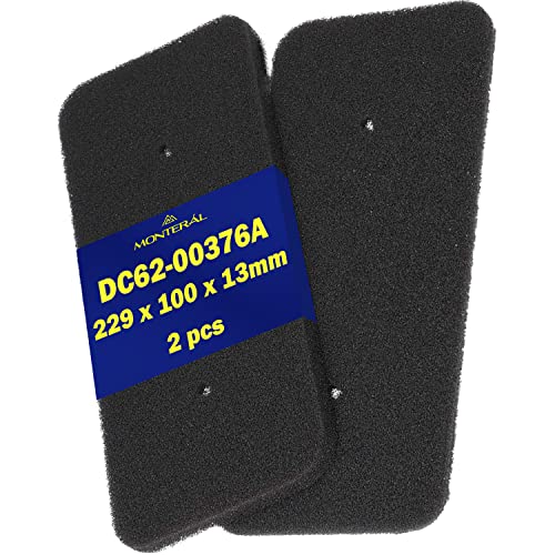 2 Stück Schwammfilter Trockner für Samsung DC62-00376A Hat die Größe 229 x 100 x 13 mm Flusenfilter Wäschetrockner mit Garantie 10 Jahre - Monteral von MONTERAL