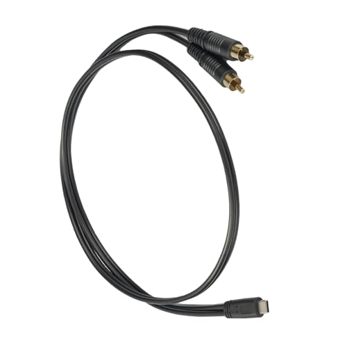 MOONDAME USB/USB C Zu 2RCA Sound Kabel Typ C Zu Stecker Y 2RCA Splitter Für Telefon Heimkino Verstärker Lautsprecher Zubehör von MOONDAME