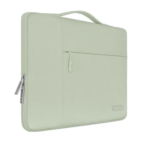 MOSISO Laptop Hülle Kompatibel mit MacBook Air/Pro,13-13,3 Zoll Notebook,Kompatibel mit MacBook Pro 14 Zoll M3 M2 M1 Pro Max 2024-2021,Polyester Multifunktion Sleeve Tasche, Salbei Grün von MOSISO