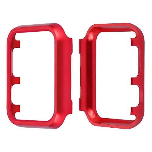 Hüllen Kompatibel mit Apple Watch Series 6 44mm Tasche Rot, Uhrenetui Smartwatch Schutzhüllen Aluminium Metall Bumper Protective Case Schutz Gehäuse Kompatibel mit Apple Watch 44mm Series SE/6/5/4 von MOTALER