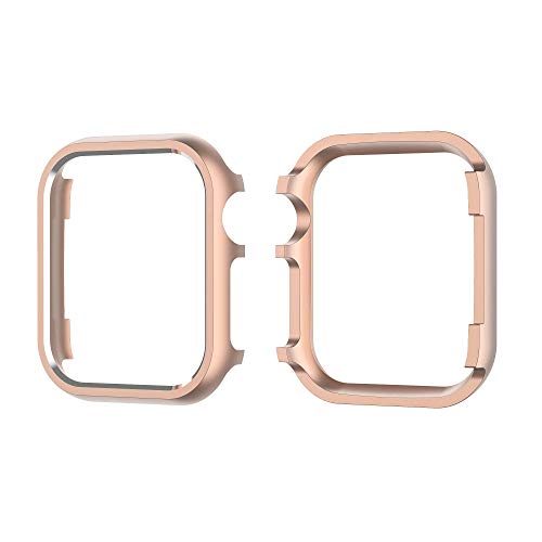 Metallhülle Kompatibel mit Apple Watch 8 45mm Tasche, Bling Uhr Zubehör Schutz Stoßfest Hülle Glitzer Schutzhülle Aluminium Metall Bumper Uhrengehäuse Kompatibel mit Apple Watch 45mm Series 9/8/7 von MOTALER