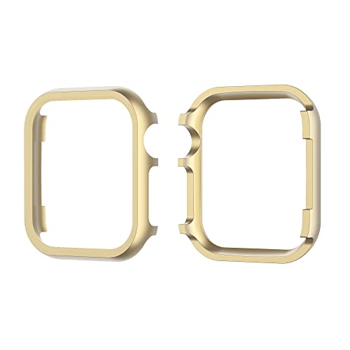 Uhrgehäuse Gold Kompatibel mit Apple Watch 38mm Gehäuse, Uhrenetui Watch Shell Cover Glitzer Ultra Slim Uhr Zubehör Aluminium Bumper Schutz Hülle Tasche Kompatibel mit Apple Watch Series 3/2/1 38mm von MOTALER