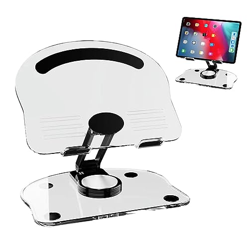 MOTHAF Tablet Halter Ständer, 360 Grad Tablet Ständer Schreibtisch, Tragbarer Ständer Halter Schreibtisch, Ergonomischer Faltbarer Tablet Ständer Für Tabs Videospiele Home Office Outdoor von MOTHAF