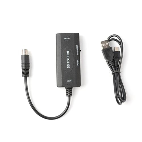 HDMI-Videoadapter für Sega Saturn, Videokabel, HDMI-Konverterkabel, unterstützt Bildschirm 16:9/4:3, Auflösung 1080P/720P von MOUDOAUER