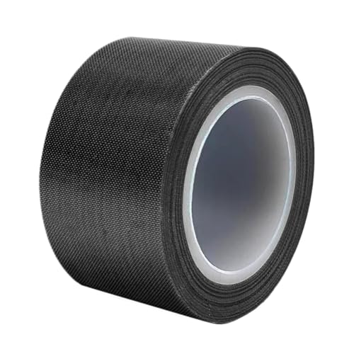 MOUMOUTEN 2 Rollen 38 mm x 10 m schwarzes Hochtemperatur-PTFE-Band, Isolierstoff, wärmebeständiges Vinyl, Thermosublimations-Pressband für Vakuumiermaschine Maschine von MOUMOUTEN