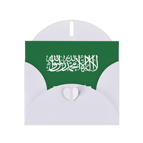 MQGMZ Mqgmzflag of Saudi-Arabien Druckgruß, Perlenpapier, perfekt für Weihnachten, Geburtstag, Valentinstag, Hochzeit, Party von MQGMZ