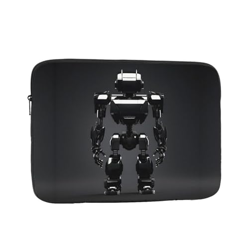 Schwarze Laptoptasche mit Roboterdruck, stilvolle Laptoptasche, Laptoptasche, Notebooks, keine Taschen, Computertasche von MQGMZ