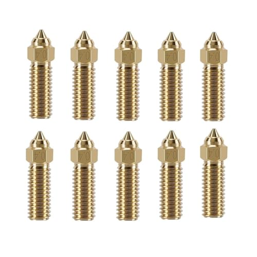 MQODLFP 10-Teiliges K1-Messingdüsen-Set, 3D-Drucker, 10-Teiliges Hochgeschwindigkeits-0,4-Mm-Düsen-Set für K1, K1 Max, Einfache Installation von MQODLFP