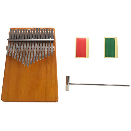 MQODLFP 17 Tasten Finger Klavier Tragbare Daumen Klavier Musik Instrument Baqin Single Board Massiv Daumen Klavier (Dunkel Farbe) von MQODLFP