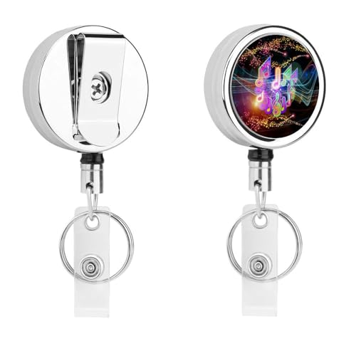 Farbe Note Dream Einziehbarer Schlüsselanhänger Ausweishalter Ausweisrolle Schlüsselring Retractable Badge Reel 5.5x4cm von MQRBFLM