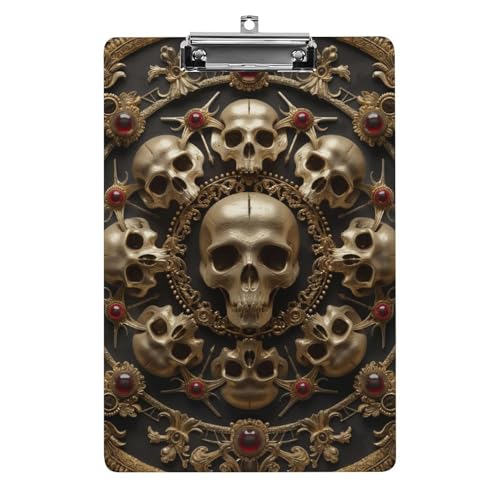 Acryl Klemmbretter Gotisches Mandala Totenkopf Office File Folders Platte Klemmbrett Für Das Schreiben Malerei von MQSSYOA