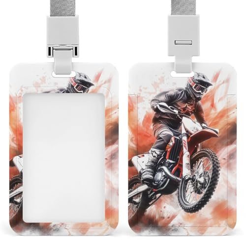 Id-Kartenhalter Arbeitsschildhalter Mit Lanyard Motocross Motorrad Sport Id-Kartenhalter Arbeitsschildhalter Mit Lanyard von MQSSYOA