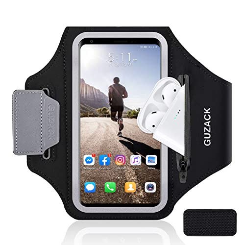 Sportarmband Handy Universal, Handyhalterung Joggen Mit Kopfhörer Tasche Running Armband für iPhone 14 Pro Max/14 Pro/13 Pro/12/11/XS/8 Handytasche für Joggen Running Bis zu 6,9" von MR.LUYU