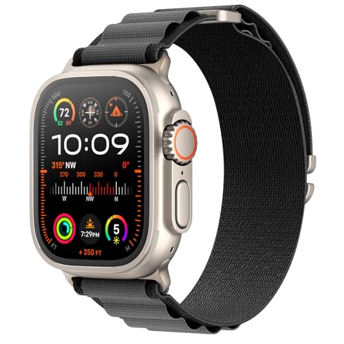 MRAIN-H Patentiert Alpine Loop Kompatibel mit Apple Watch Armband Ultra 2 1 49mm 46mm 45mm 44mm 42mm 41mm 40mm 38mm Damen Herren, Nylon Sport Armbänder für iWatch Series 10 9 8 7 6 5 4 3 SE Ultra 2 1 von MRAIN-H