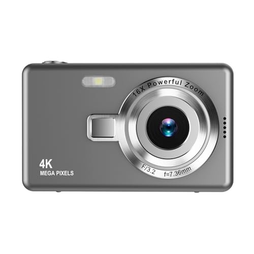 MRNHA HD 1080P 96MP Digitalkamera für Kinder - 16-Facher Zoom, 2,4-IPS-Bildschirm, Ideal für Fotografie-Anfänger, Silber von MRNHA