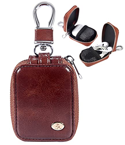 MRPLUM Schutzhülle für Kopfhörer, kompatibel mit AirPods, PU-Leder, Harte tragbare Tragetasche, schützende Aufbewahrungstasche mit Netztasche und Schlüsselanhänger, für kabellose Kopfhörer, USB-Kabel MRPLUM Schutzhülle für Kopfhörer, kompatibel mit AirPods, PU-Leder, Harte tragbare Tragetasche, schützende Aufbewahrungstasche mit Netztasche und Schlüsselanhänger, für kabellose Kopfhörer, USB-Kabel von MRPLUM