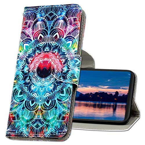 MRSTER Handyhülle für Galaxy Note 10+ Hülle Leder Flip Handyhülle Schutzhülle Tasche Case mit Kartenfach Standfunktion Magnetverschluss für Samsung Galaxy Note 10 Plus. XC1 Mandala von MRSTER