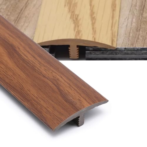 Bodenübergangsleisten, Selbstklebende Bodenfugenstreifen, PVC-Türschwellenstreifen, Laminat-/Vinyl-/Teppichkantenstreifen, schneidbar, 20–55 Zoll(Dark Teak,L100cm/3.3ft) von MRVAKDYDI