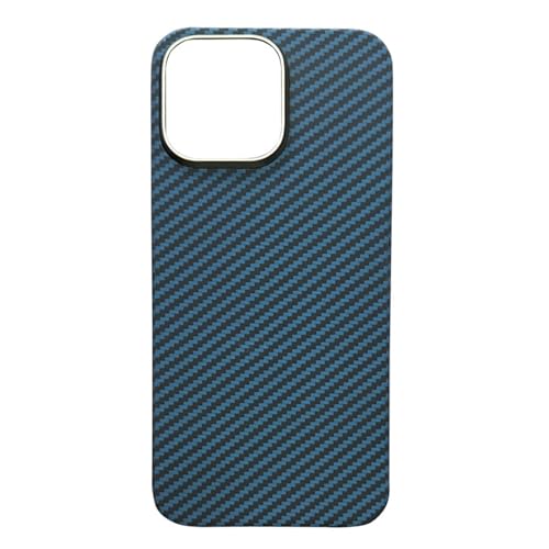 Magnetische Hülle für iPhone 16 Pro Max/16 Pro/16 Plus/16, Militärisch Kohlefaser Hülle Support Kabelloses Laden Stoßfeste Handytasche,Blau,16 von MSBEAN