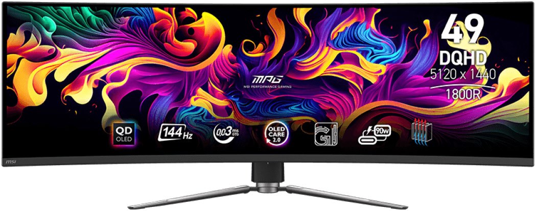 MPG 491CQPDE 125 cm (49") QD-OLED Gaming Monitor schwarz / F von MSI