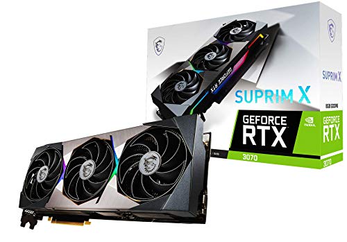 MSI GeForce RTX 3070 SUPRIM X 8G Gaming Grafikkarte - NVIDIA RTX 3070 LHR, GPU 1920 MHz, 8 GB GDDR6 Speicher von MSI