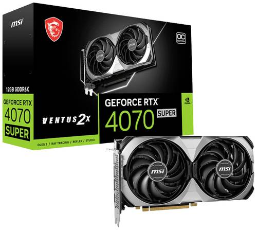 MSI Grafikkarte Nvidia GeForce RTX 4070 Super VENTUS 2X OC 12GB GDDR6X-RAM PCIe x16 HDMI®, DisplayP von MSI