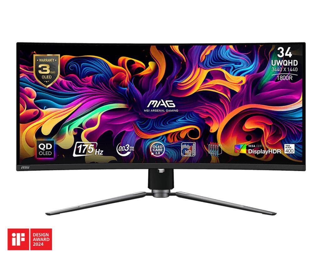 MSI MAG 341CQPDE Curved Gaming Monitor 86.82cm (34.18") von MSI