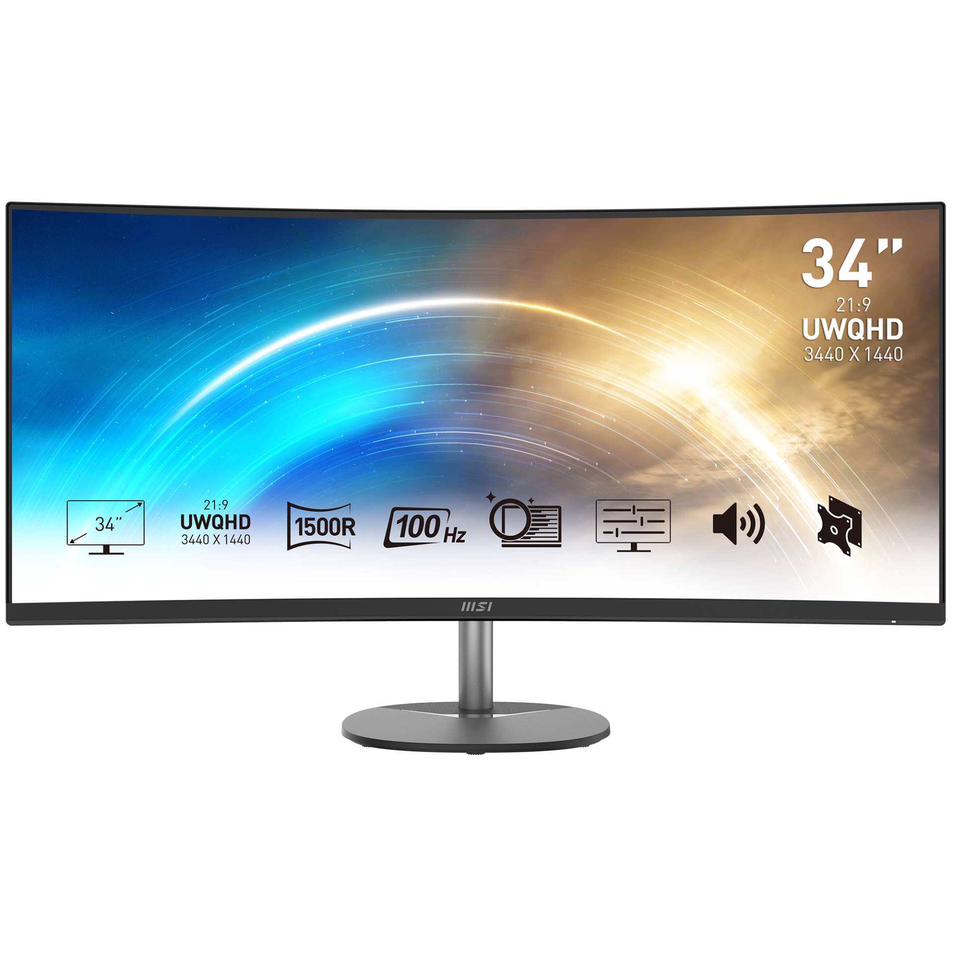 MSI PRO MP341CQDE Office Monitor - Curved, 100 Hz, Lautsprecher MSI PRO MP341CQDE Office Monitor - Curved, 100 Hz, Lautsprecher von MSI