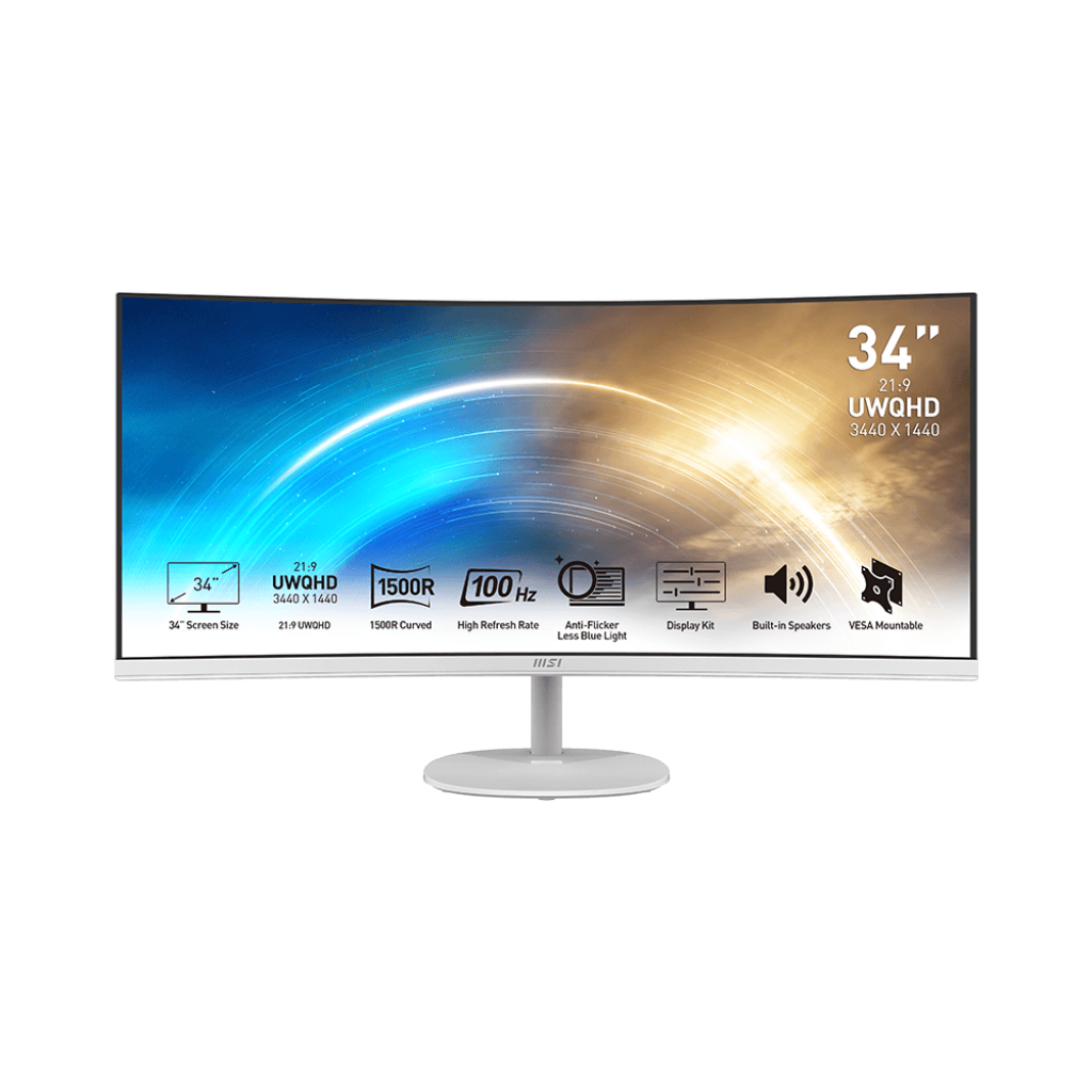 MSI PRO MP341CQWDE Office Monitor - Curved, 100 Hz, Lautsprecher von MSI