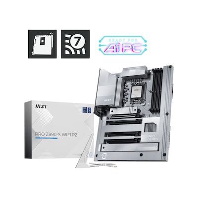 MSI PRO Z890-S WIFI PZ ATX Mainboard Sockel 1851 TB4/HDMI MSI PRO Z890-S WIFI PZ ATX Mainboard Sockel 1851 TB4/HDMI von MSI