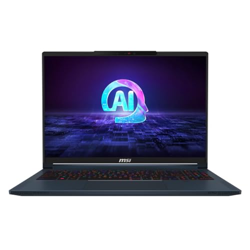 MSI Stealth 16 AI Studio A1VHG-030ES Gaming-Laptop, 16 Zoll, 16:10 QHD+ 240 Hz (Intel Core Ultra 9 185H, 32 GB RAM, 2 TB SSD, RTX 4080-12 GB, Windows 11 Home Advanced) Star Blue, Spanisch QWERTY von MSI