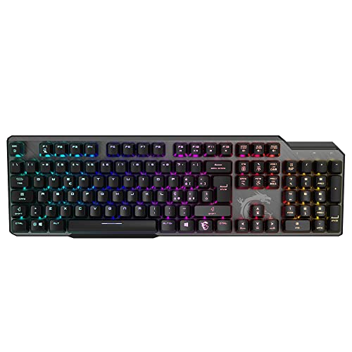 MSI Vigor GK50 Elite IT Mechanische Gaming-Tastatur (Kailh Box White), RGB LED Mystic Light für eine Taste, Hotkeys für schnelle Steuerung, Gaming und Büro, ITALIENISCHES QWERTY-Layout von MSI