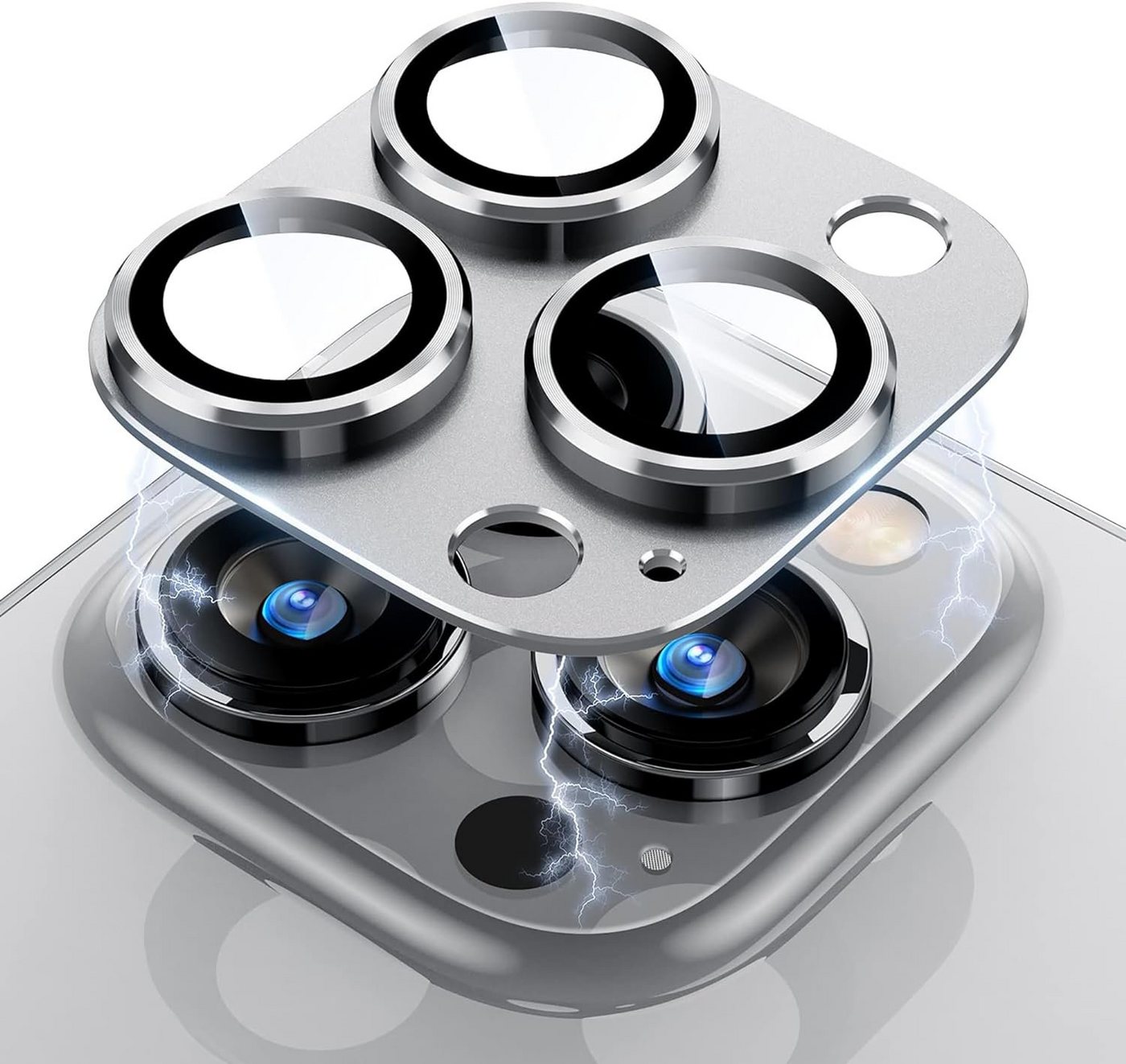 MSM 3D Kameraglas für Apple iPhone 15 Pro/15 Pro Max Schutz Panzerfolie, Kameraschutzglas von MSM