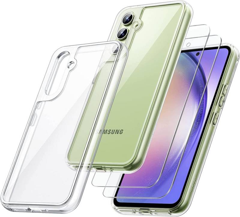 MSM Handyhülle Hülle + 2X Schutzglas für Samsung Galaxy A54 5G Panzerfolie Full von MSM