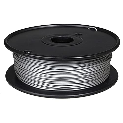 MSNJ 3D-Druckerfilament 1,75mm PLA-Metallmaterial 0.5kg Spule 60% PLA + 40% Metallpulver-Aluminium von MSNJ