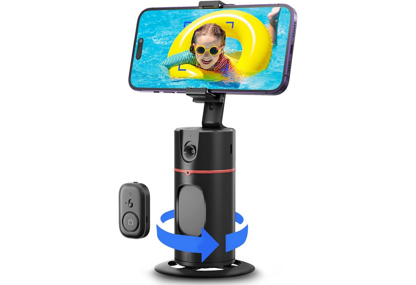 MSOVAEU Gimbal Smartphone, 360° Rotation Smart Tracking Telefonhalter Kamera-Gimbal (Smart Gesicht Körper Tracking Selfie Stick Gimbal Stabilisator) von MSOVAEU