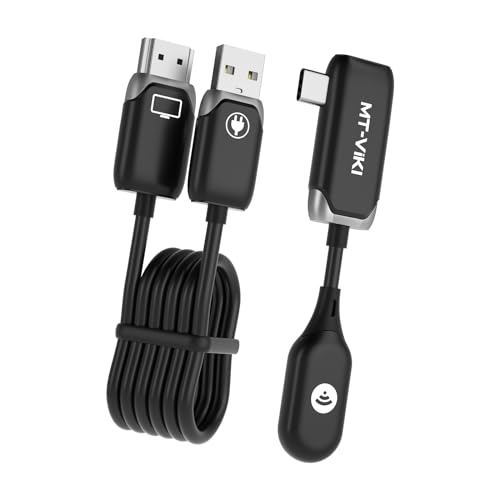 MT-VIKI USB C und HDMI Wireless Transmitter Receiver HDMI Drahtloser Sender und Empfänger 50M 1080P für Laptop, PC auf Monitor Projektor HDTV Plug&Play von MT-VIKI