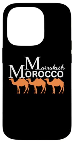 Hülle für iPhone 14 Pro Camel Marrakesch Marokko Wüstenmotiv Grafik von MTJ-Mushrooms