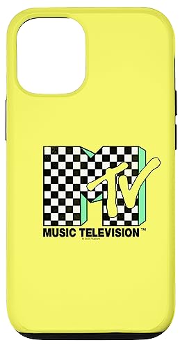 Hülle für iPhone 12/12 Pro MTV Music Television Bright Checkerboard Logo von MTV