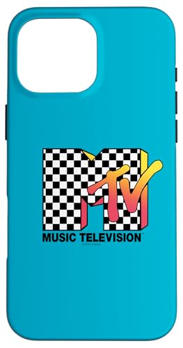 Hülle für iPhone 16 Pro Max MTV Music Television Checker Gradient Logo von MTV