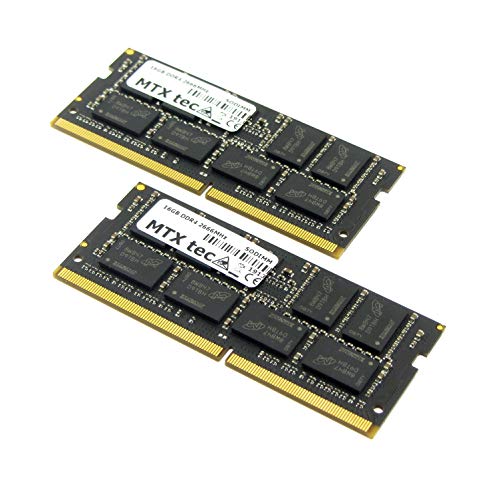 MTXtec 16GB Kit 2x8GB Notebook Arbeitsspeicher SODIMM DDR4 PC4-21300 2666MHz 260pin von MTXtec